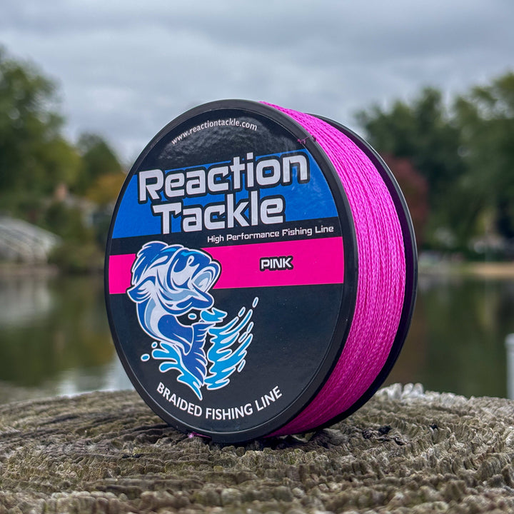 Reaction Tackle Braided Fishing Line - Pink