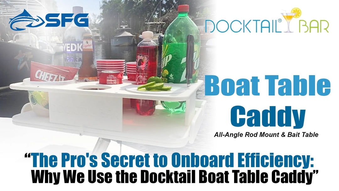 Docktail Boat Table: Bar, Bait & Gear in One Smart Caddy