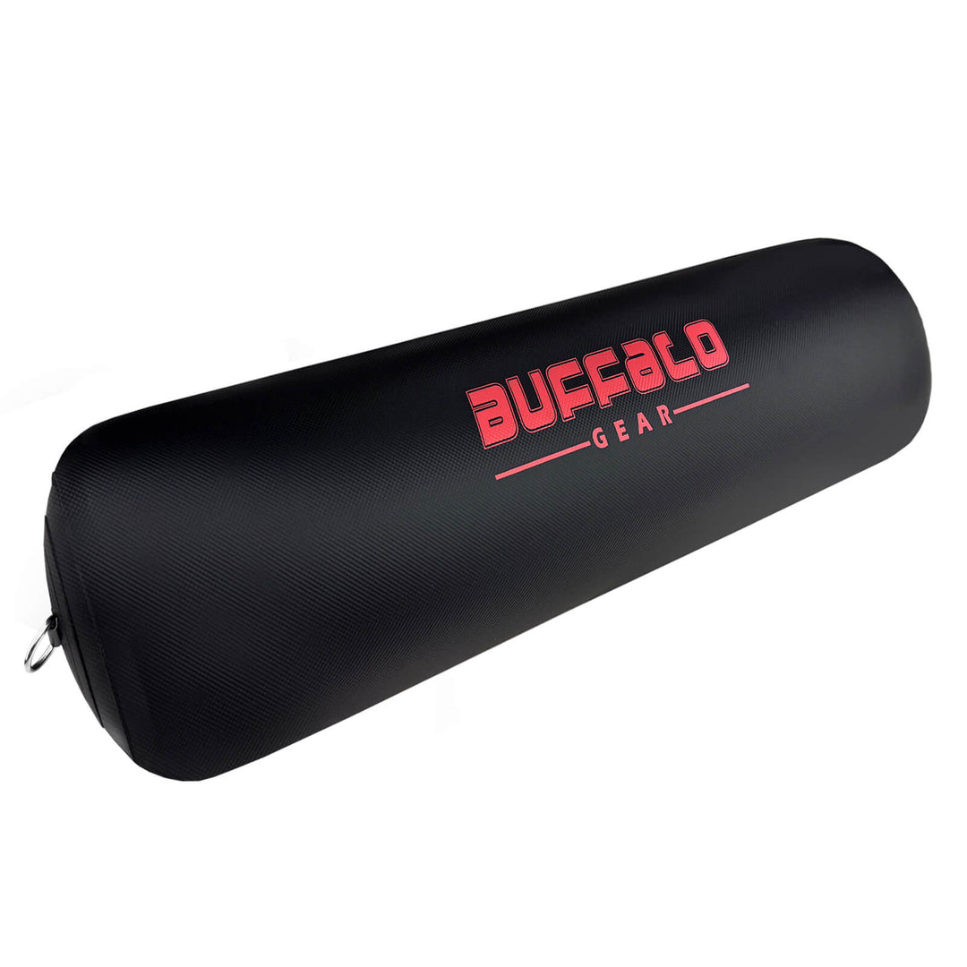 Buffalo Gear inflatable boat fender measuring 11.8 x 39.4 inches with electric pump for boat protection and docking safety.