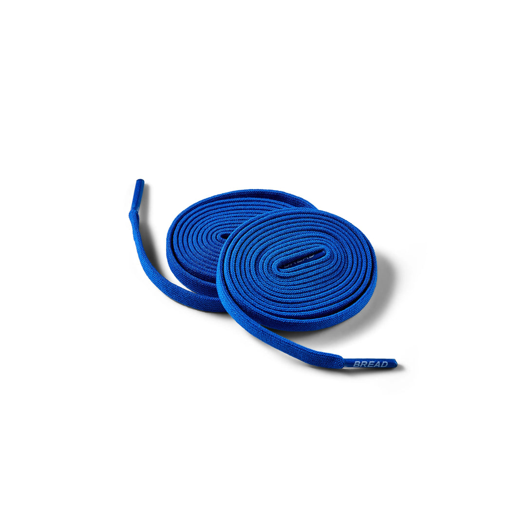 Bread Sonic Blue elastic shoelace with vibrant blue color and stretchy design for comfortable, secure fit.