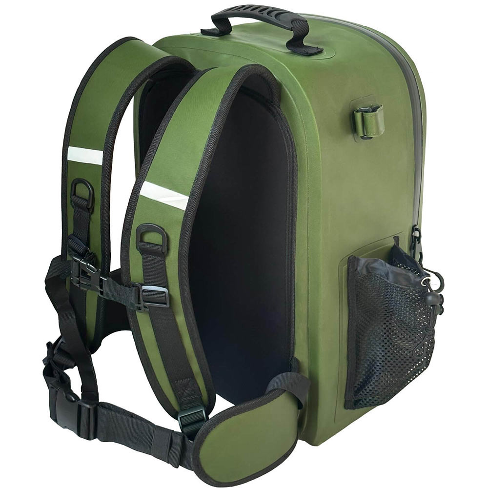 27QT Waterproof Fishing Backpack with Rod Holder
