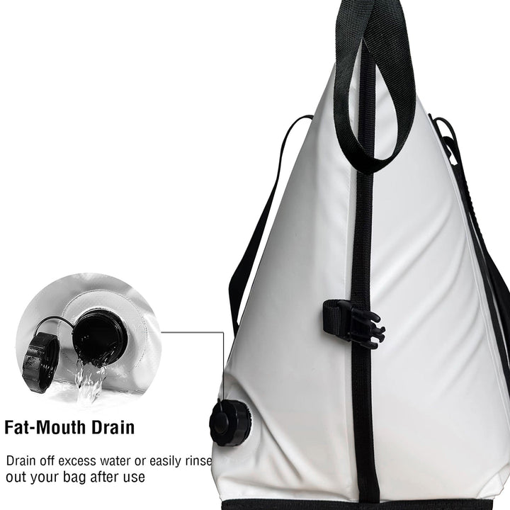 Buffalo Gear 45QT fish cooler bag with flat bottom, insulated fish bag for keeping catches fresh on fishing trips.