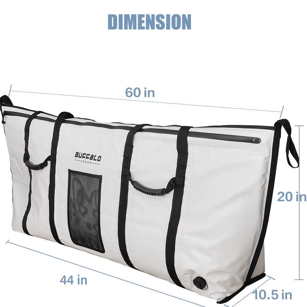 60x20'' Fish Cooler Bag With YKK Zipper, Flat Bottom