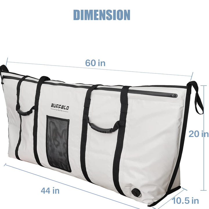 60x20'' Fish Cooler Bag With YKK Zipper, Flat Bottom