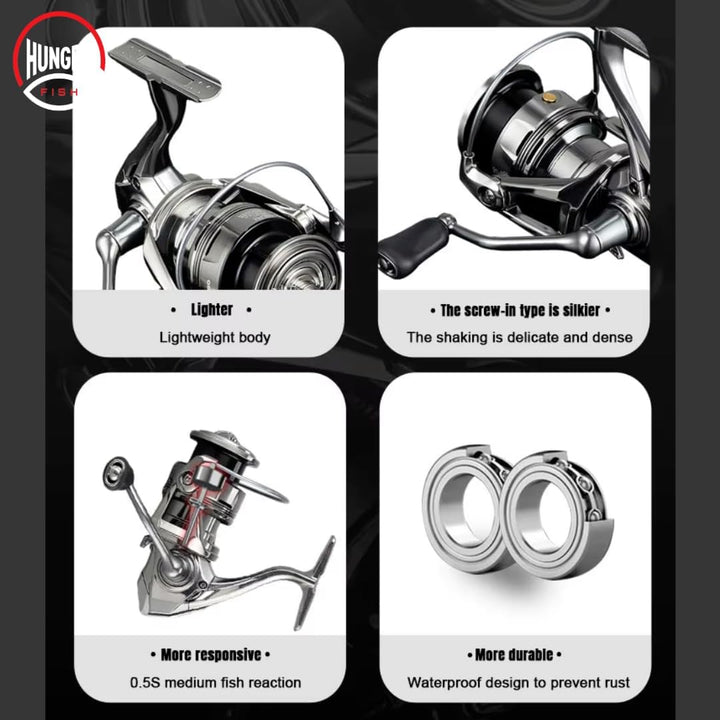 Hungry Fish Traveler Pro Spinning Fishing Reel