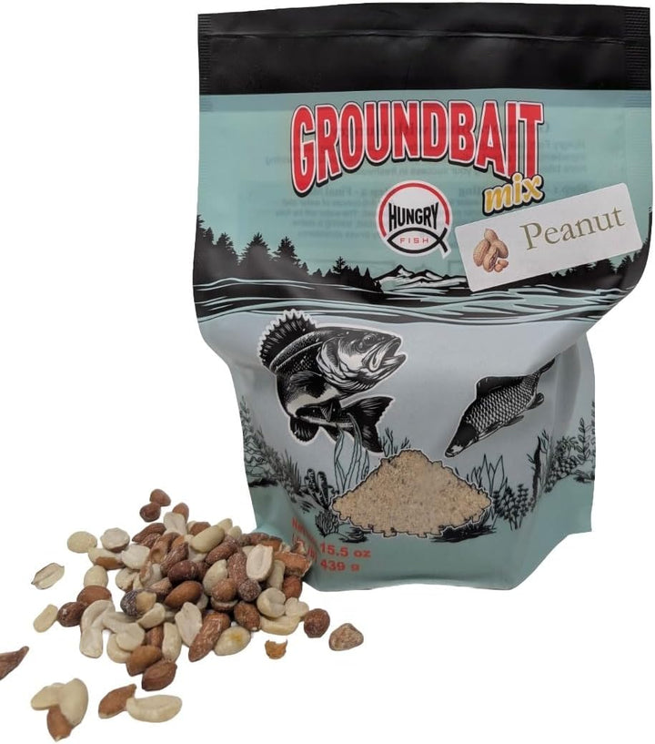 HungryFish GroundBait Mix - (Peanut) 15.9oz