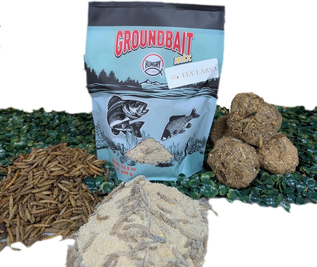 HungryFish GroundBait Mix - ( Fly Larva) 15.9oz