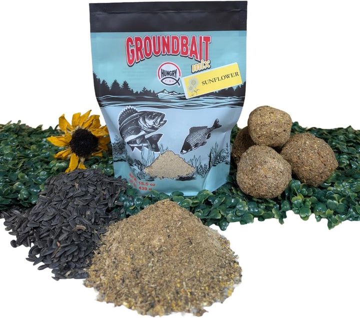 HungryFish GroundBait Mix - (Sunflower) 15.9oz