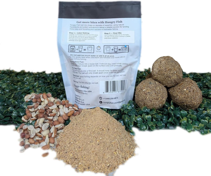 HungryFish GroundBait Mix - (Peanut) 15.9oz