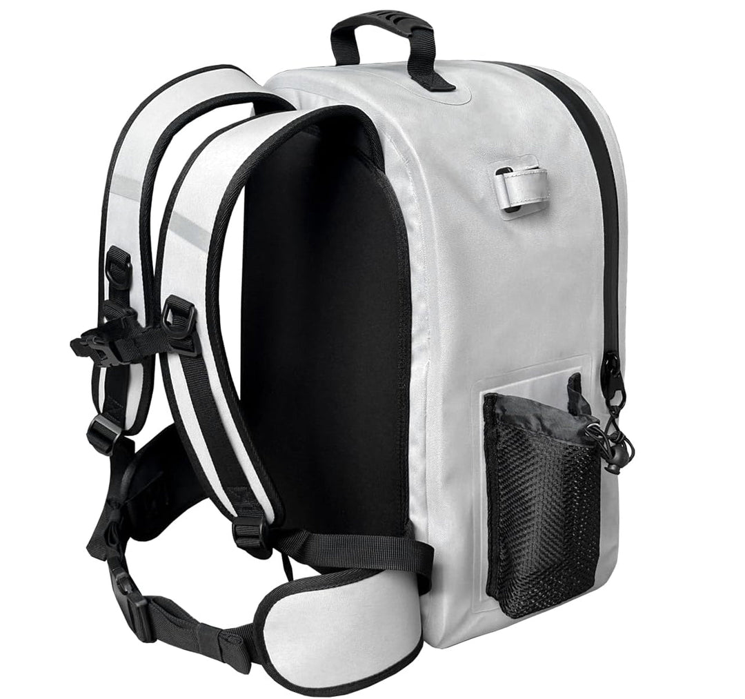27QT Waterproof Fishing Backpack with Rod Holder