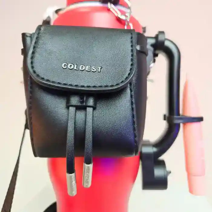 Coldest mini backpack and squeeze holder with key hanger in mint color, compact and stylish for everyday use.