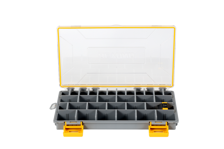 Beyond Fishing DryLock Waterproof Tackle Box, Watertight 3600 & 3700 Tackle Trays with Dual-Latch Seal, Adjustable Removable Dividers & Anti-Rust Desiccant, Lure & Terminal Tackle Organizer