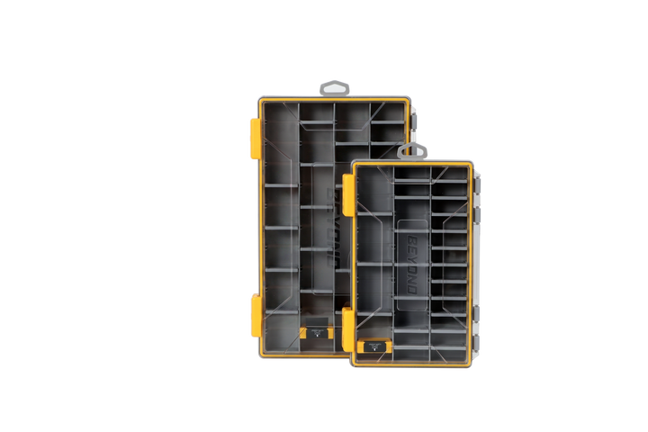 Beyond Fishing DryLock Waterproof Tackle Box, Watertight 3600 & 3700 Tackle Trays with Dual-Latch Seal, Adjustable Removable Dividers & Anti-Rust Desiccant, Lure & Terminal Tackle Organizer