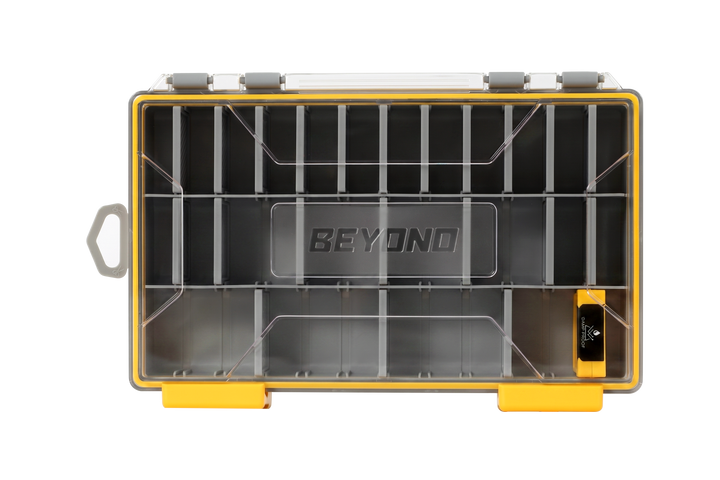 Beyond Fishing DryLock Waterproof Tackle Box, Watertight 3600 & 3700 Tackle Trays with Dual-Latch Seal, Adjustable Removable Dividers & Anti-Rust Desiccant, Lure & Terminal Tackle Organizer