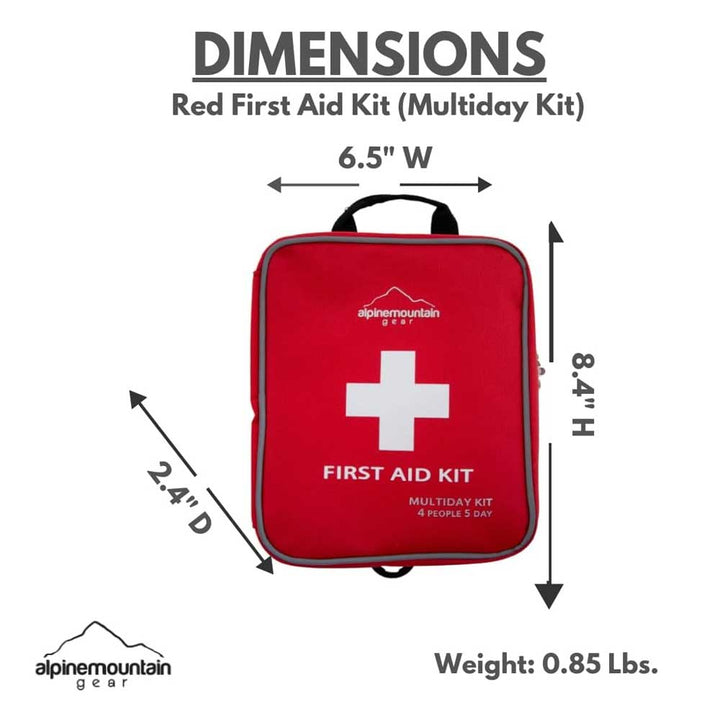 First Aid Kit - Compact Emergency Medical Kit with Bandages, Gauze, and More