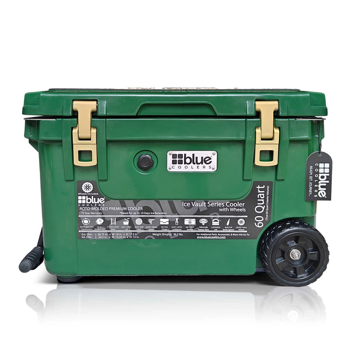60 Quart Ice Vault Roto-Molded Cooler with Wheels