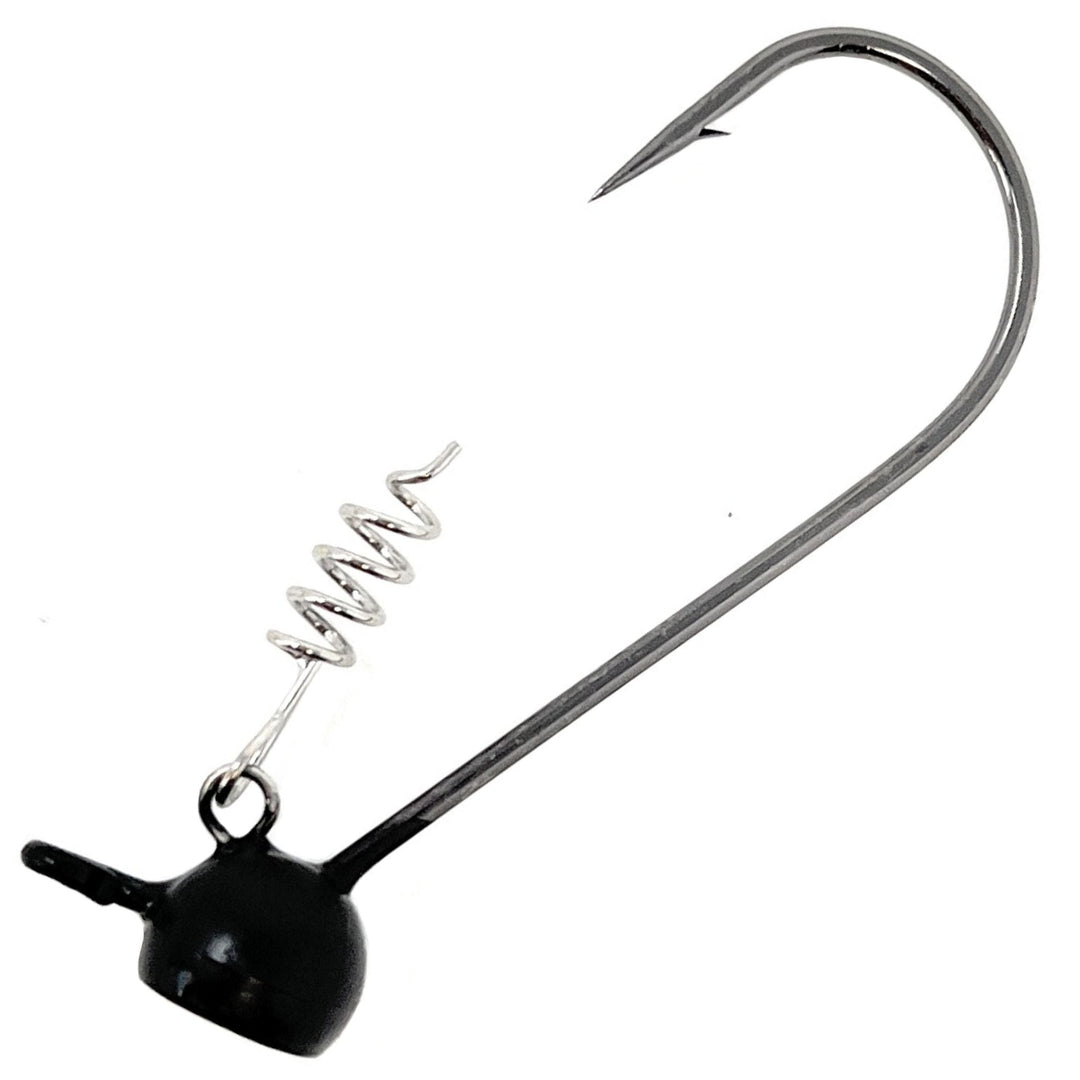 Reaction Tackle Tungsten Stand-Up Shaky Head Jigs in black, 5-pack, designed for finesse fishing with durable tungsten construction.