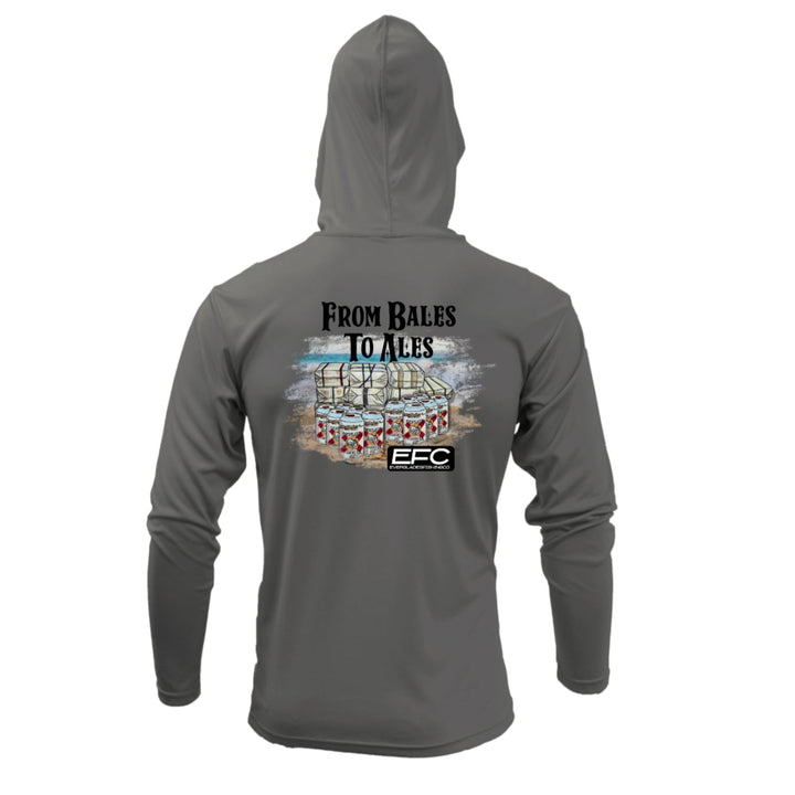 Bales to Ales Hooded Performance Shirt _ Smoke Grey