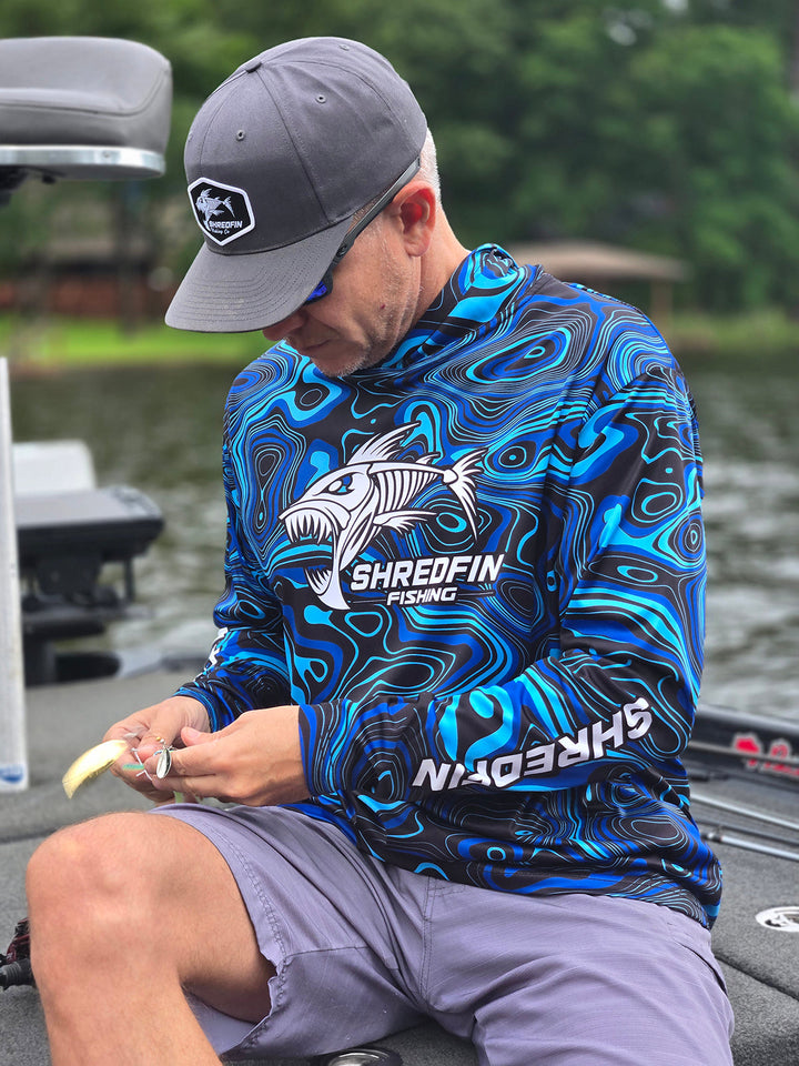 ShredFin Contourz Hooded Performance Shirt | Blue River