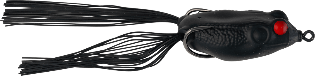 Black G-Ratt Baits Con Frog fishing lure with realistic frog design for freshwater fishing