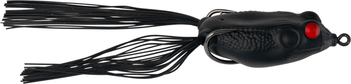 Black G-Ratt Baits Con Frog fishing lure with realistic frog design for freshwater fishing