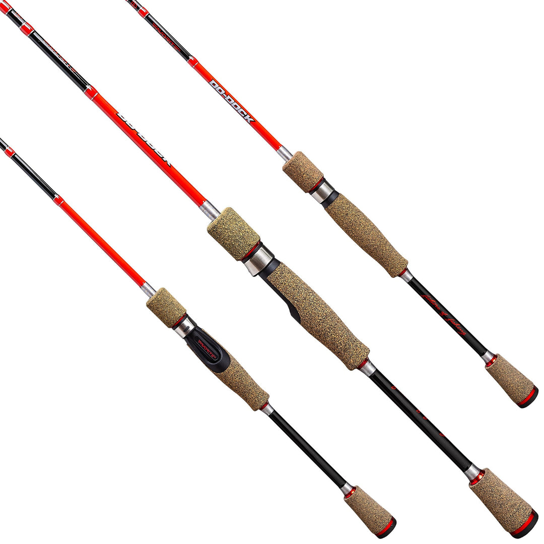 Favorite Fishing Do Dock Crappie spinning rod with lightweight blank and ergonomic handle, ideal for crappie fishing.