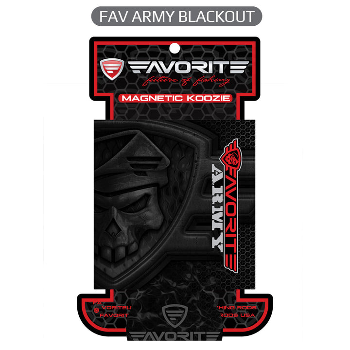 Black Favorite Fishing Magnetic Koozie accessory with a sleek design, ideal for keeping drinks cold on the go.