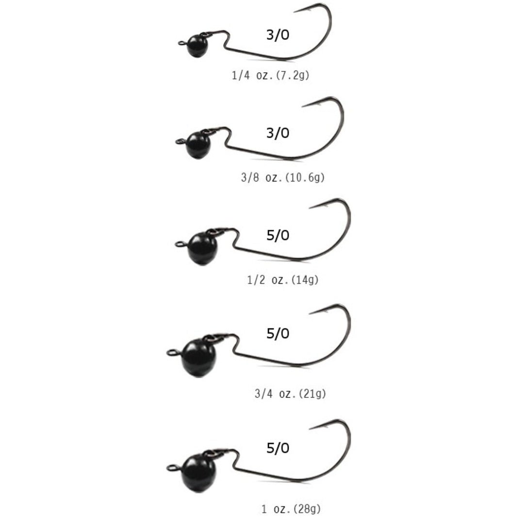 Reaction Tackle Tungsten Football/Swing Jig Heads- 3-Pack