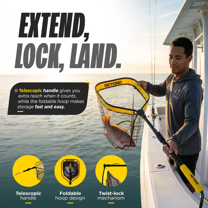Beyond Braid Floating Fishing Net with Handle