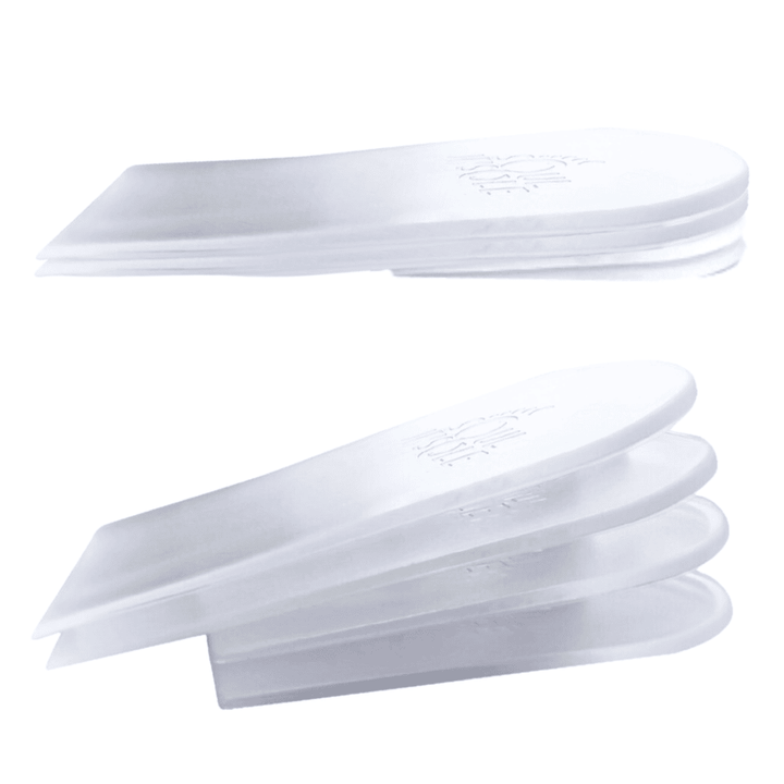 Soul Insole gel heel cushions with heel lifts, providing comfort and support for shoes.