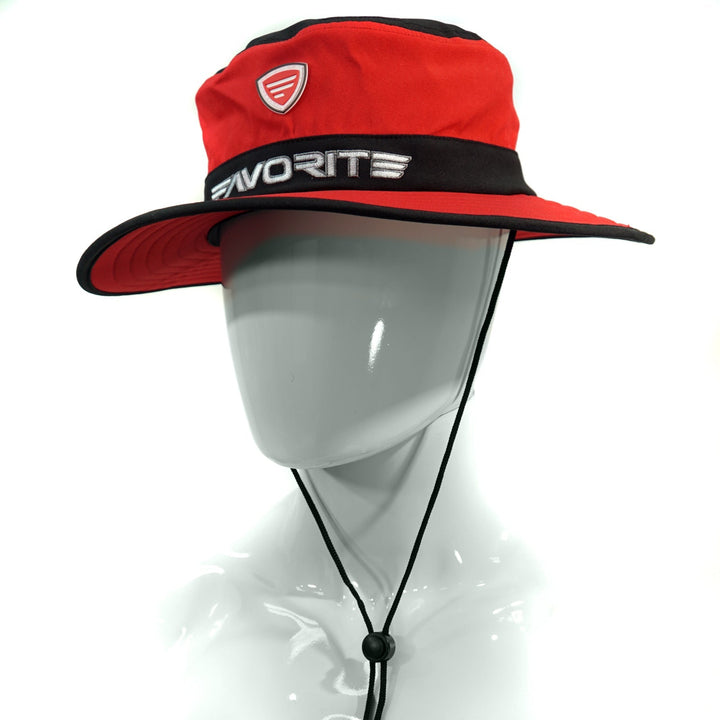 Favorite Fishing boonie hat with wide brim and camouflage pattern, designed for outdoor sun protection and style.