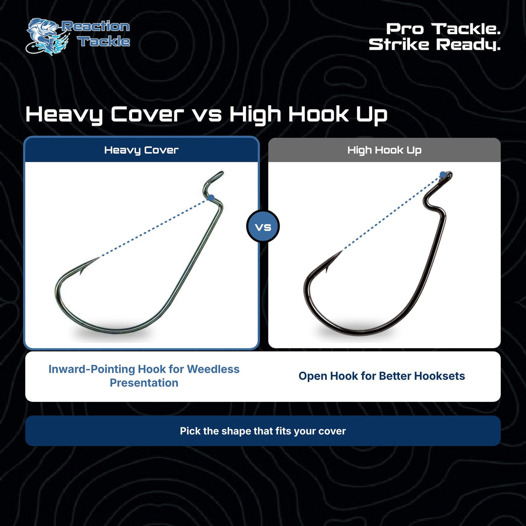 Reaction Tackle Offset EWG Worm Hooks (25-Pack)
