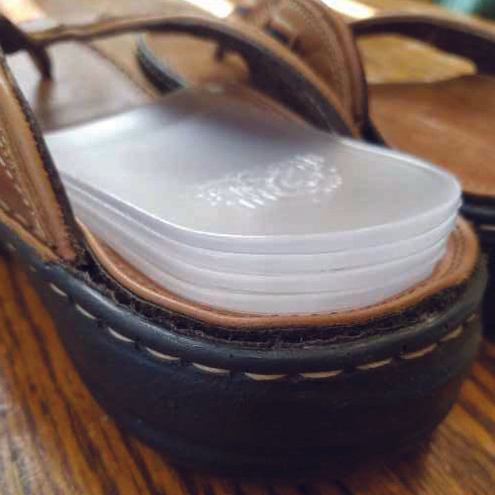 Gel heel cushions by Soul Insole, Heel Lifts HL-6, providing comfort and support for improved foot alignment and shock absorption.