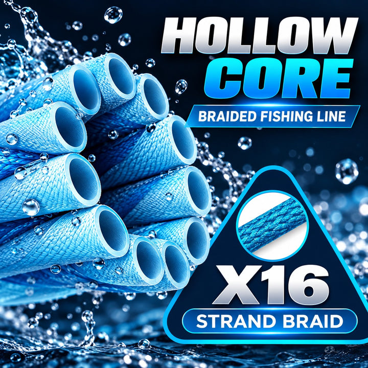 Reaction Tackle Hollow Core - 16 Strand Braided Fishing Line