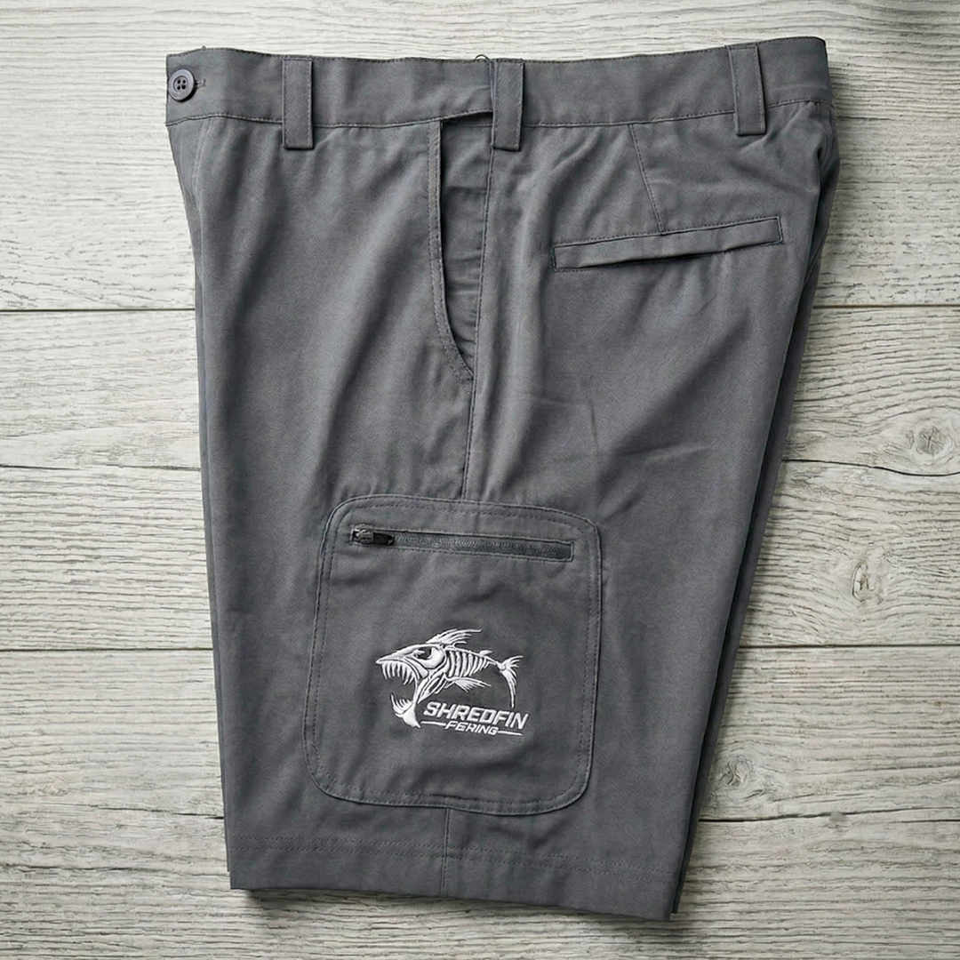 ShredFin HookSet cargo shorts with side pockets, lightweight design, and casual fit for outdoor or everyday wear.