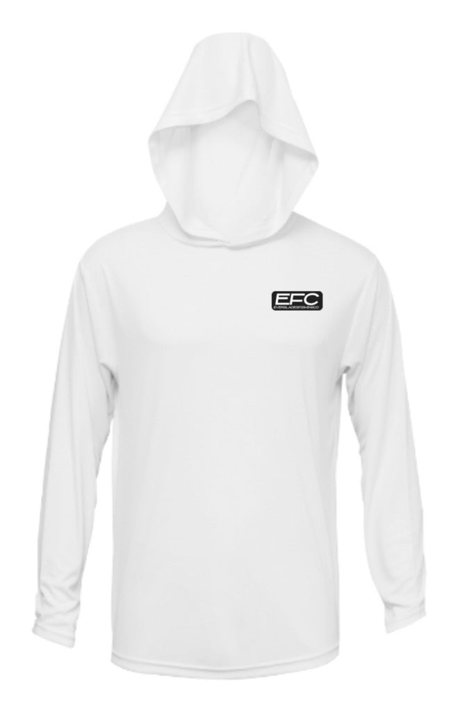 Square Grouper Hooded Performance Shirt _ White