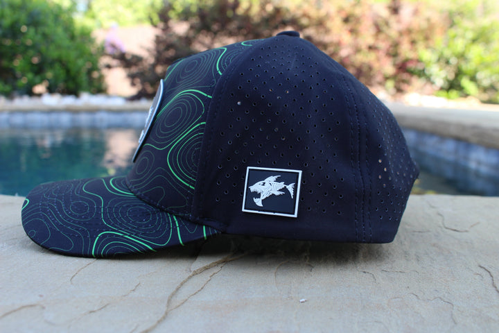 ShredFin Contourz Elite Performance Hat | Black/Neon Green