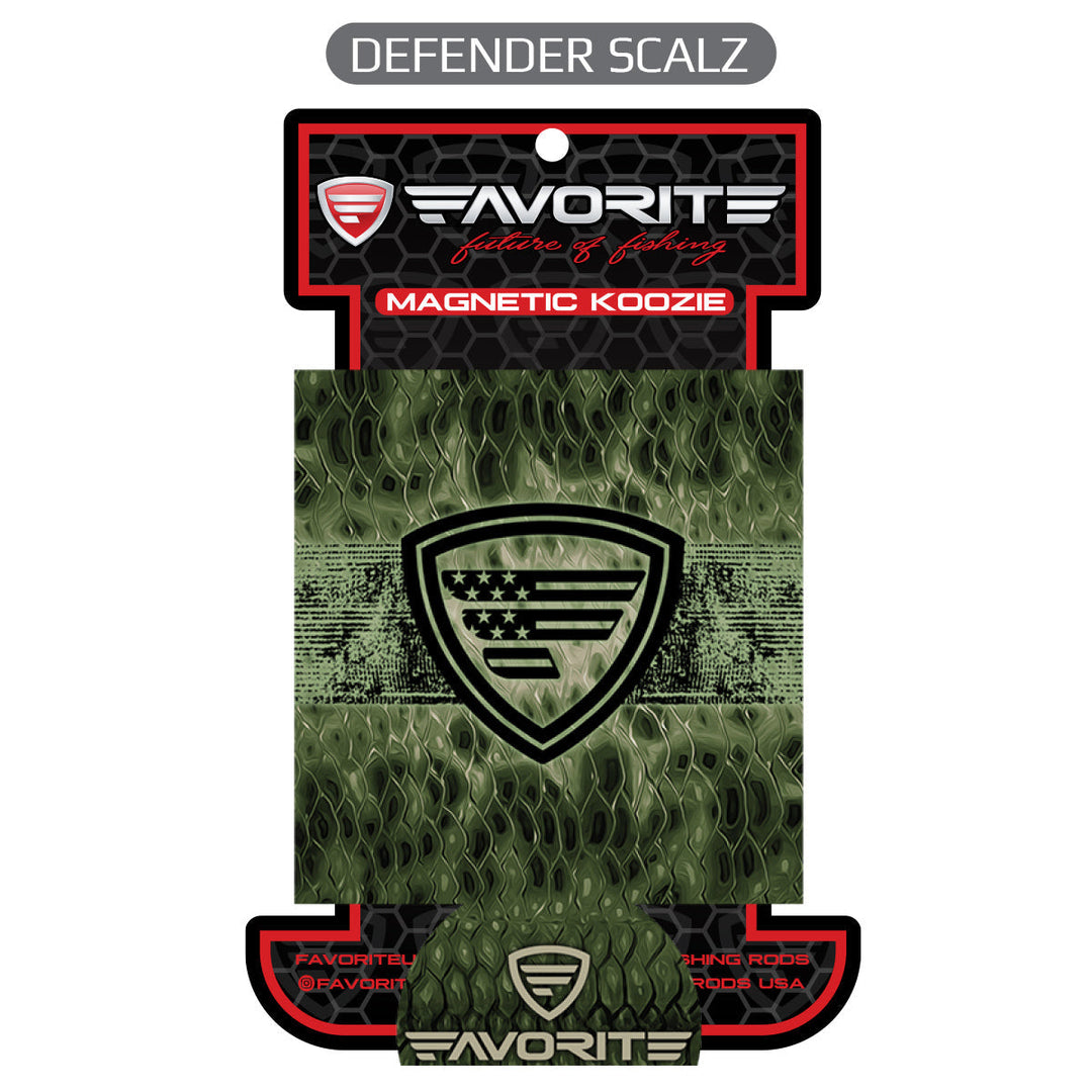 Favorite Fishing Magnetic Koozie accessory with jungle camouflage design, featuring a durable, insulated holder for drinks.