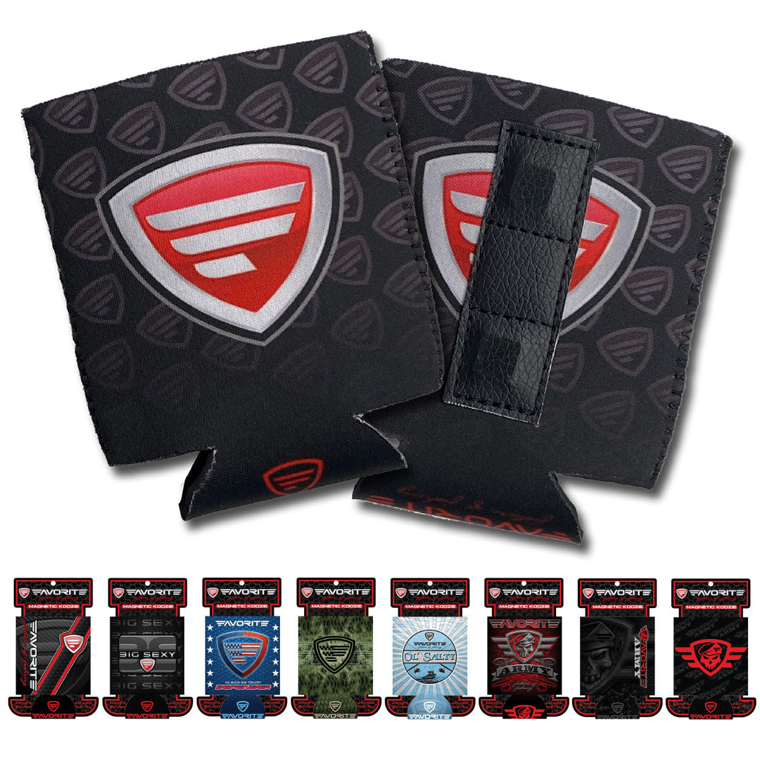 Magnetic koozie accessory from Favorite Fishing with a sleek design, perfect for keeping beverages cold and hands dry.