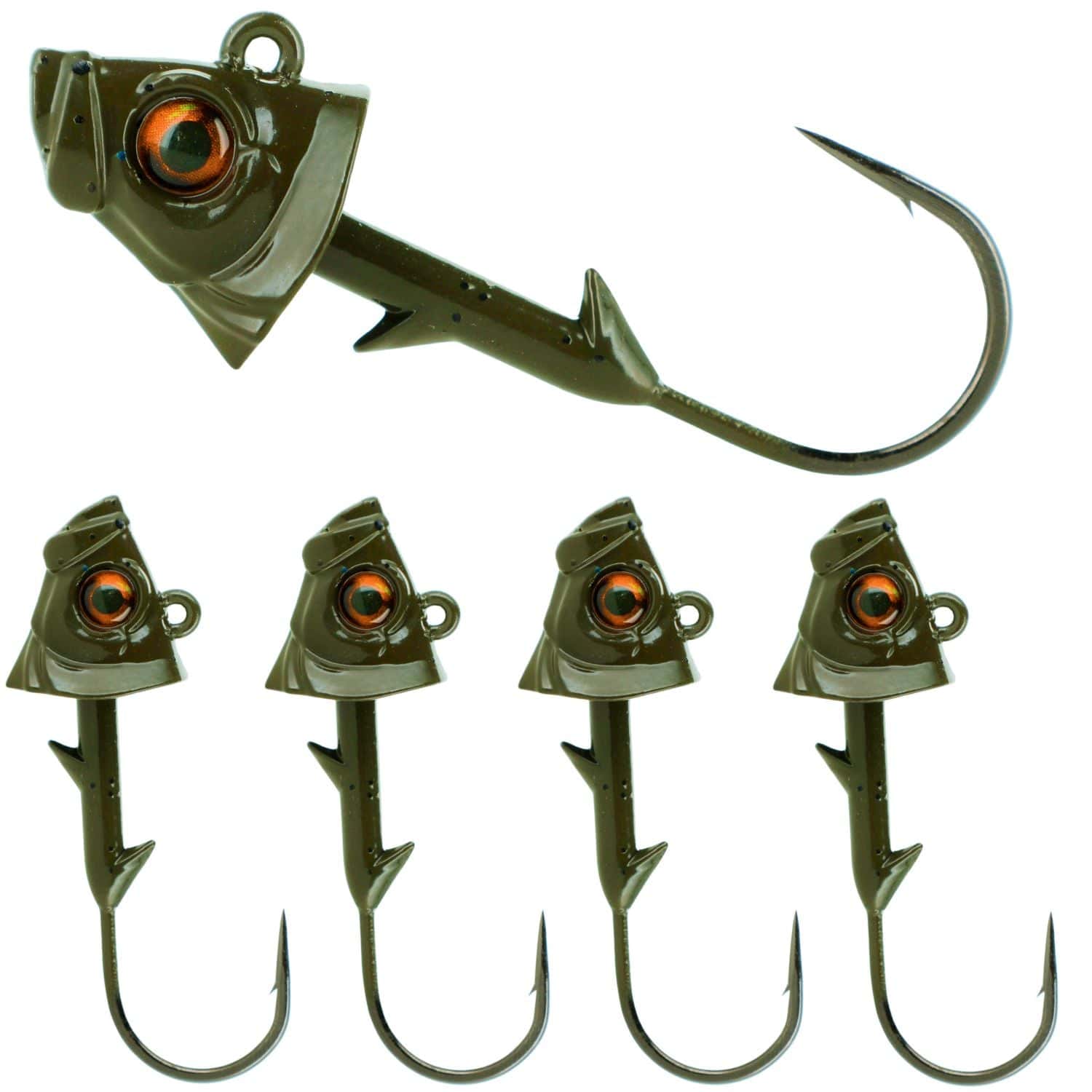 Reaction Tackle Lead Fish Head Jigs - 5-PACK – SportFishGear