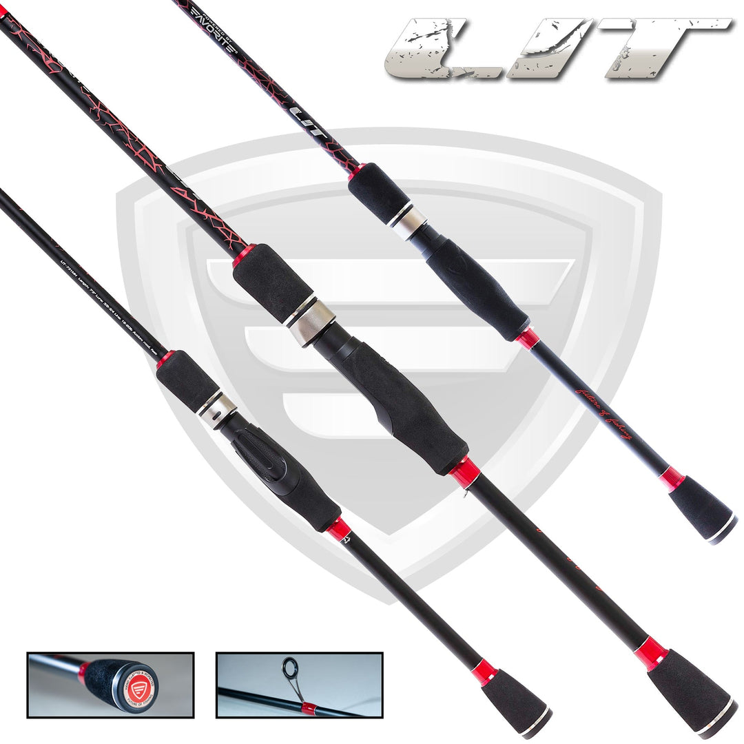 Favorite Fishing Lit Spinning Combo with a sleek spinning reel and matching rod, ready for freshwater or saltwater fishing.