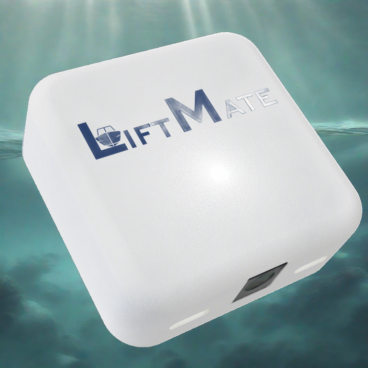 Lift Mate Smart Boat Lift Controller Kit with digital display, control buttons, and wiring for easy boat lift management.