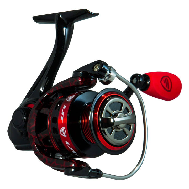 Favorite Fishing Lit Spinning Combo with reel and rod, showcasing the sleek design and spinning setup in a close-up view.