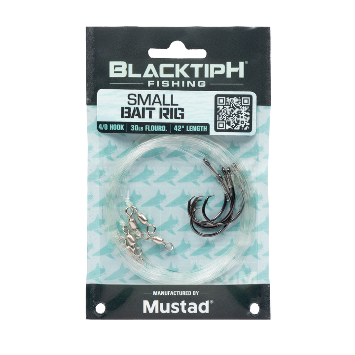 BlacktipH Mustad Live Bait Rigs with 5/0 Black Nickel Circle Hook and Premium Rosco Swivel - Small 5 Pack