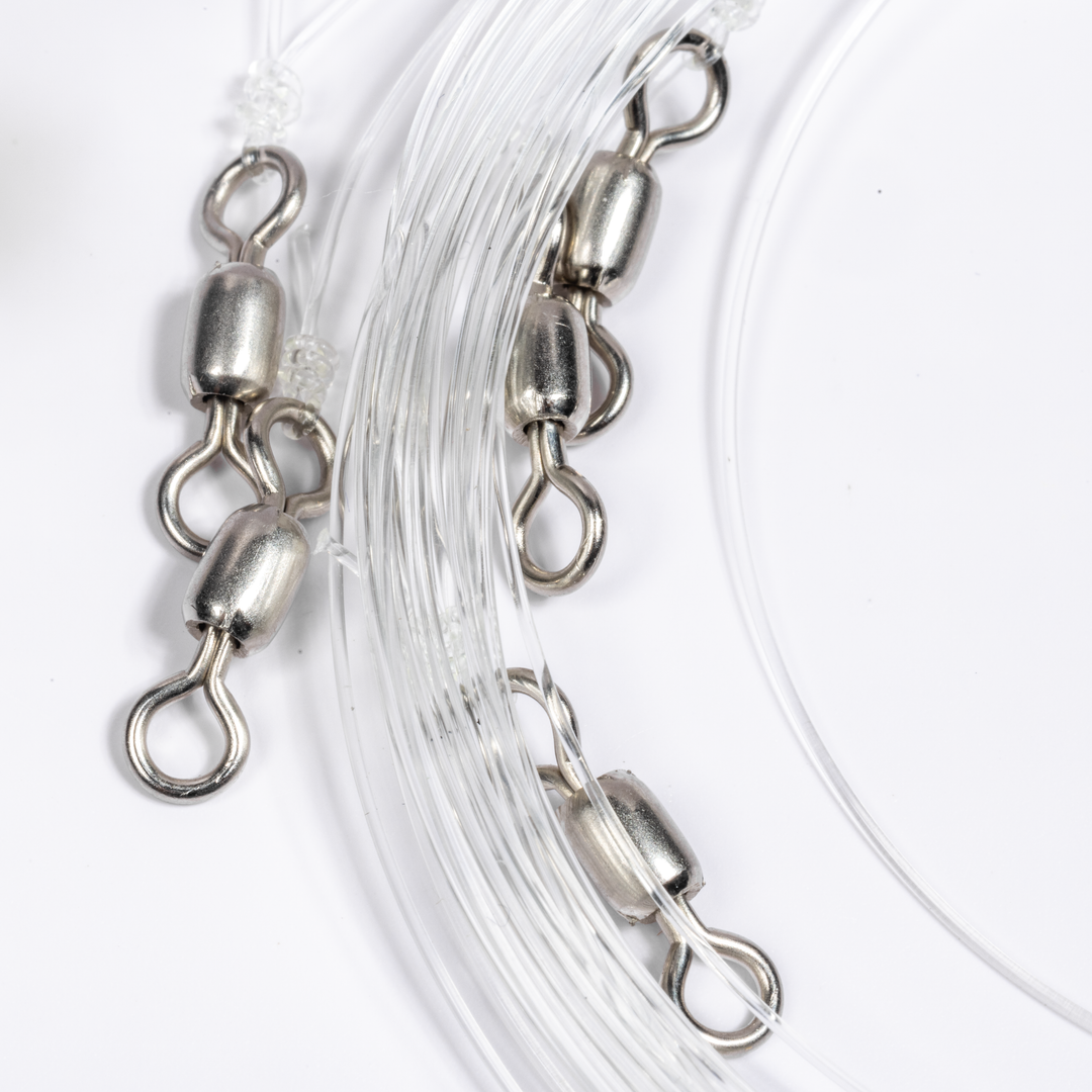 BlacktipH Mustad Live Bait Rigs with 5/0 Black Nickel Circle Hook and Premium Rosco Swivel - Small 5 Pack