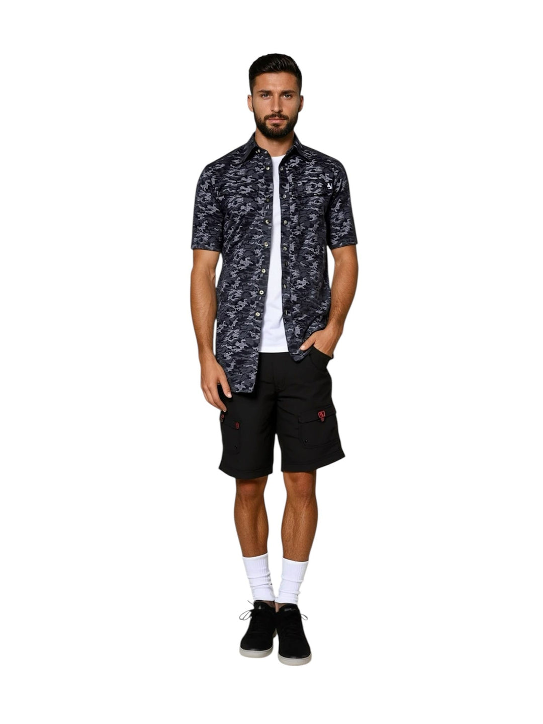 Men's Dot Camo UV Vented Fishing Shirt