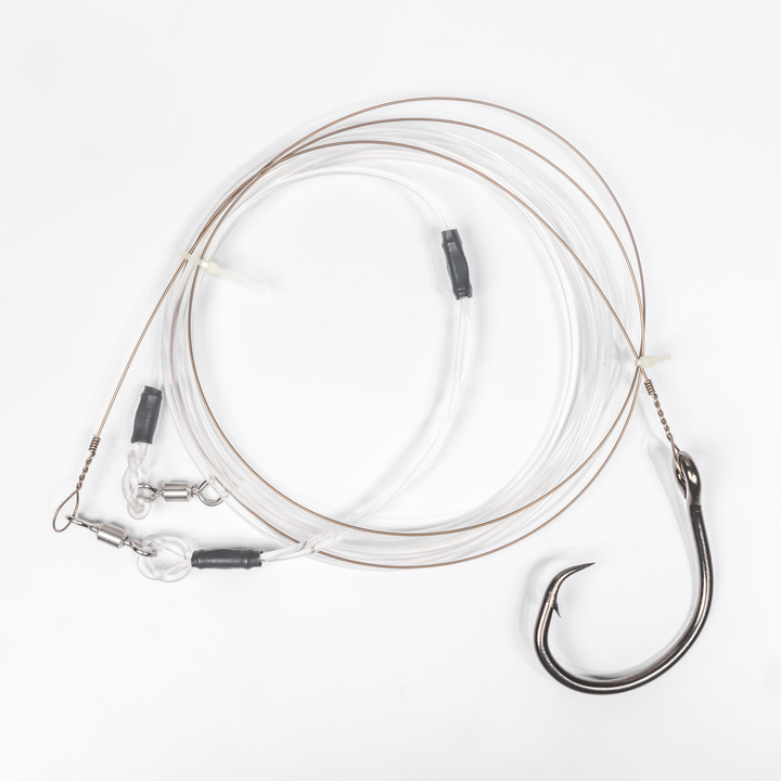 BlacktipH Monster Shark Rig with 700lb Monofilament Fishing Line and 500lb 6/0 Rosco Swivels