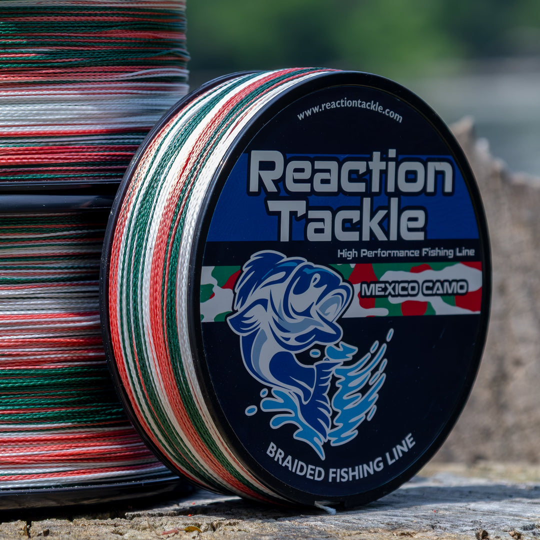 Reaction Tackle Braided Fishing Line - Mexico Camo - NEW