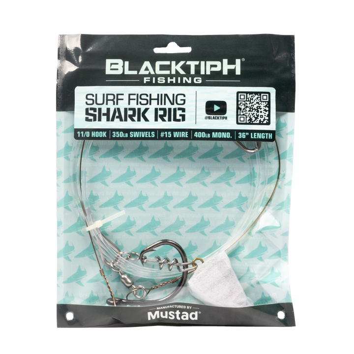 BlacktipH Mustad Surf Fishing Shark Rig with 11/0 Mustad 39950NP Hook