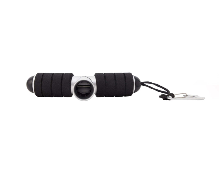 Silver T-Bar rod cushion by Stand Up Fishing with a padded, textured surface and sturdy metal T-bar for fishing rod support.